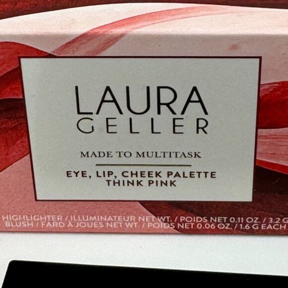 Laura Geller Think Pink Multitasking New Palette Eye Lip Cheek Cream to Powder - Picture 3 of 5